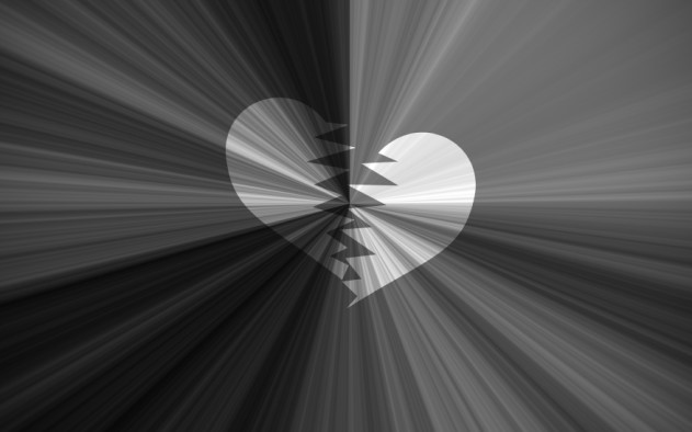 black valentine background, black and white starburst with heart